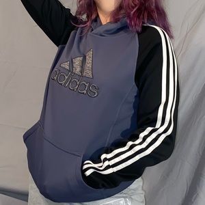 Adidas black & grey hoodie